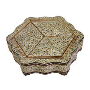 木制 Khatam Kari 糖果碗 – 甜点、礼品与家居展示理想选择