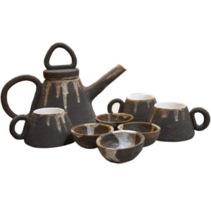 手工艺术陶瓷茶具套装 – 优雅环保现代，送礼佳品