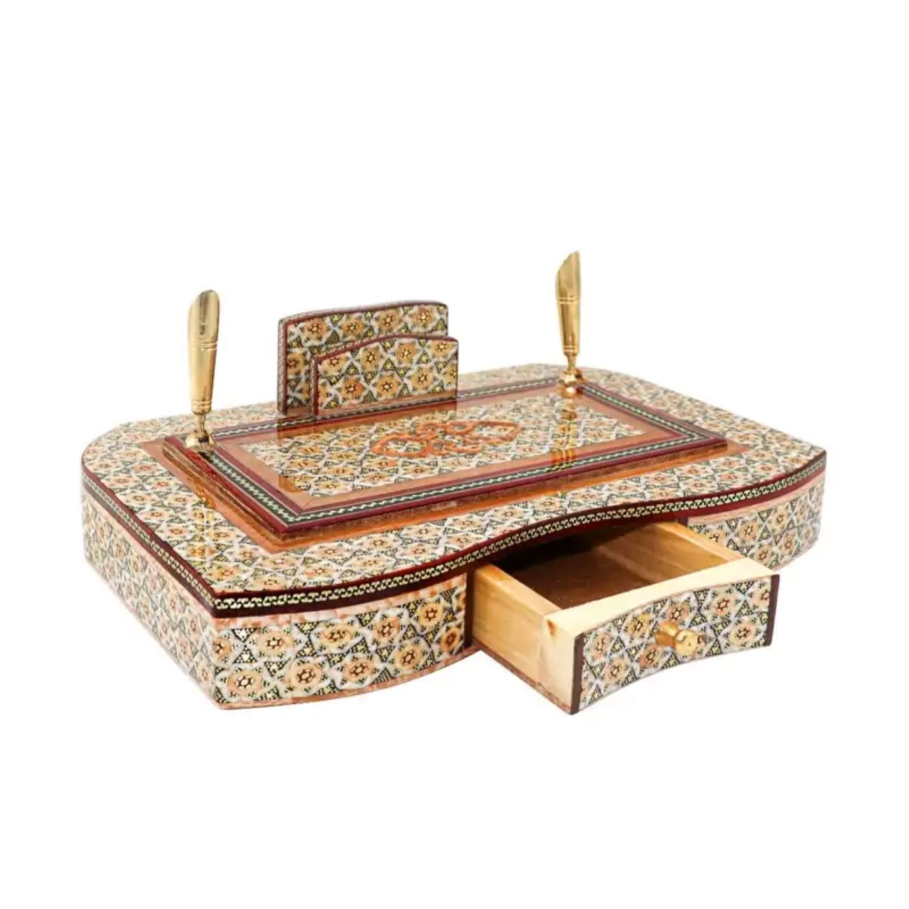 智能时尚 – 滑动式镶嵌工艺笔与名片收纳盒