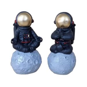 两件套宇航员模型雕像 – 惊艳的太空主题家居装饰