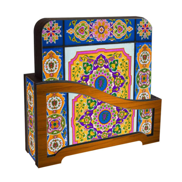 伊朗传统图案木质杯垫 (6件装)