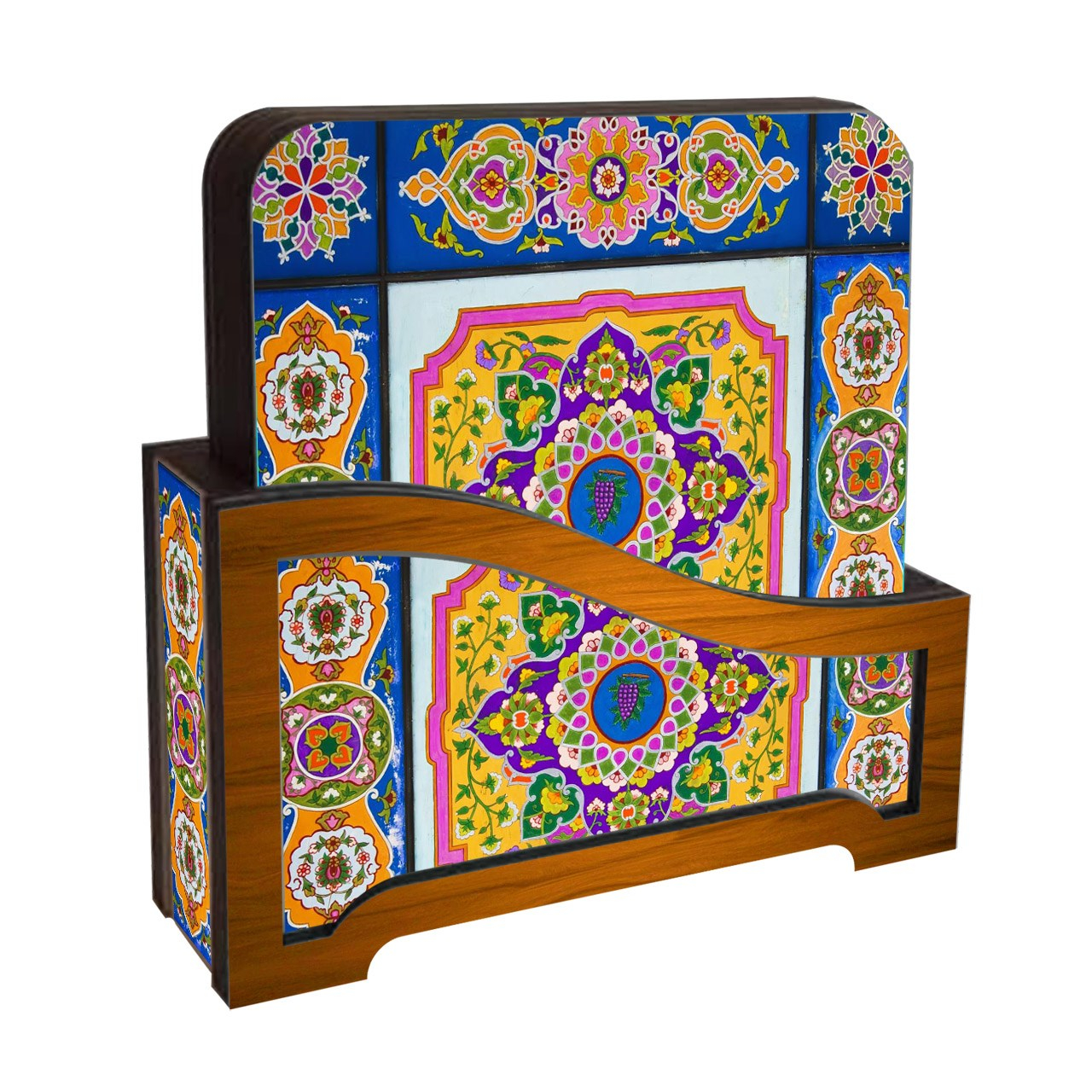 Main image of 伊朗传统图案木质杯垫 (6件装)