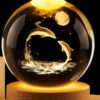Thumbnail 2: 3D水晶球夜灯 – 海豚设计，奇幻发光LED灯