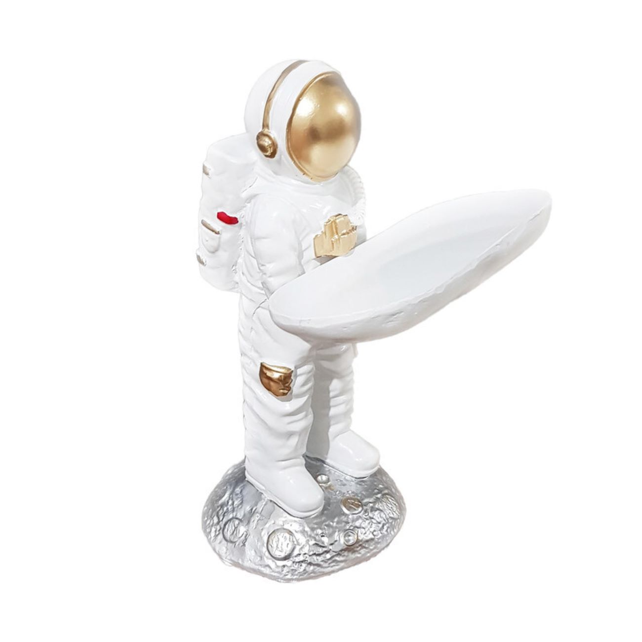 宇航员主持模型雕像 – 独特的太空主题家居或办公室装饰
