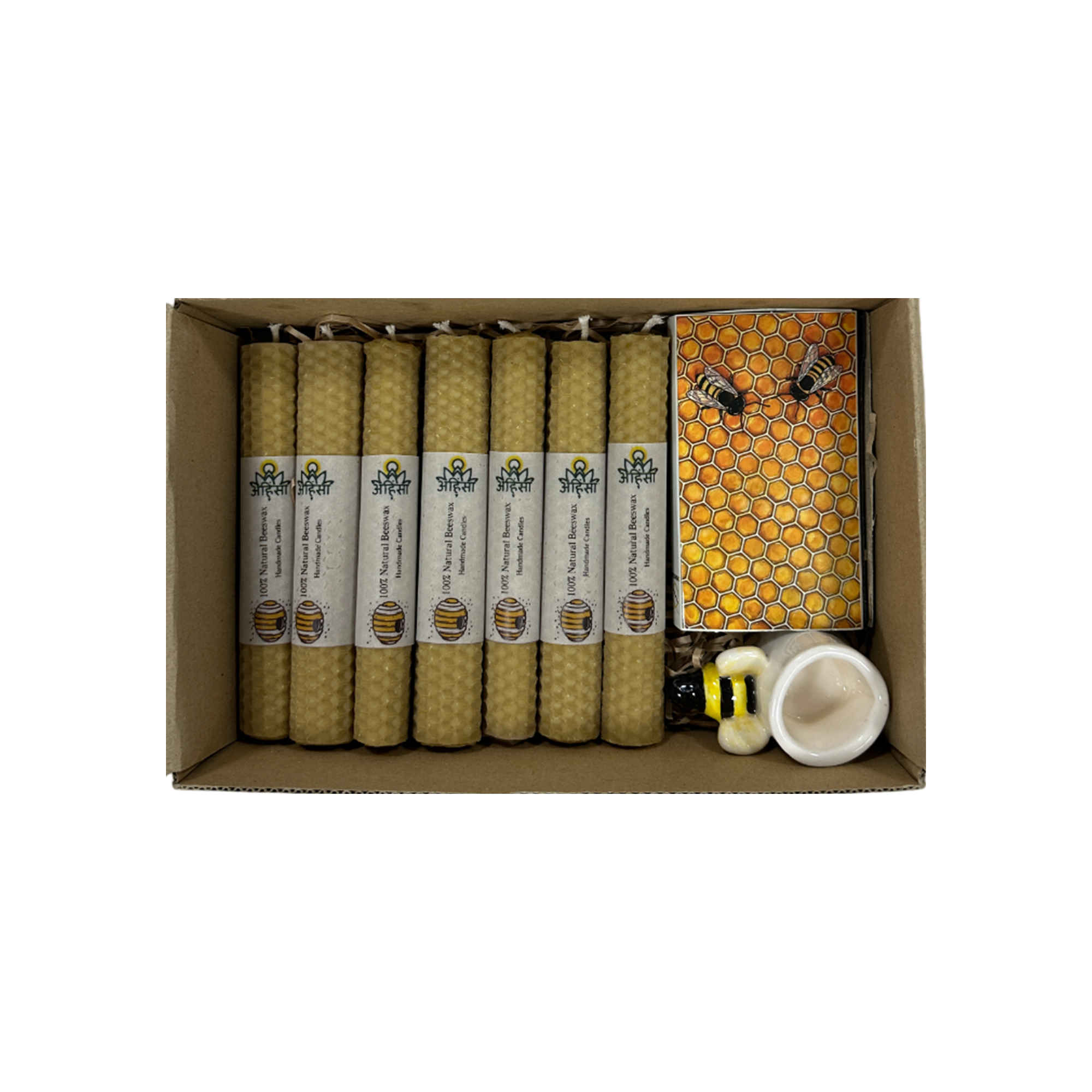 蜜蜡柱形蜡烛 – 纯天然环保（7件套）