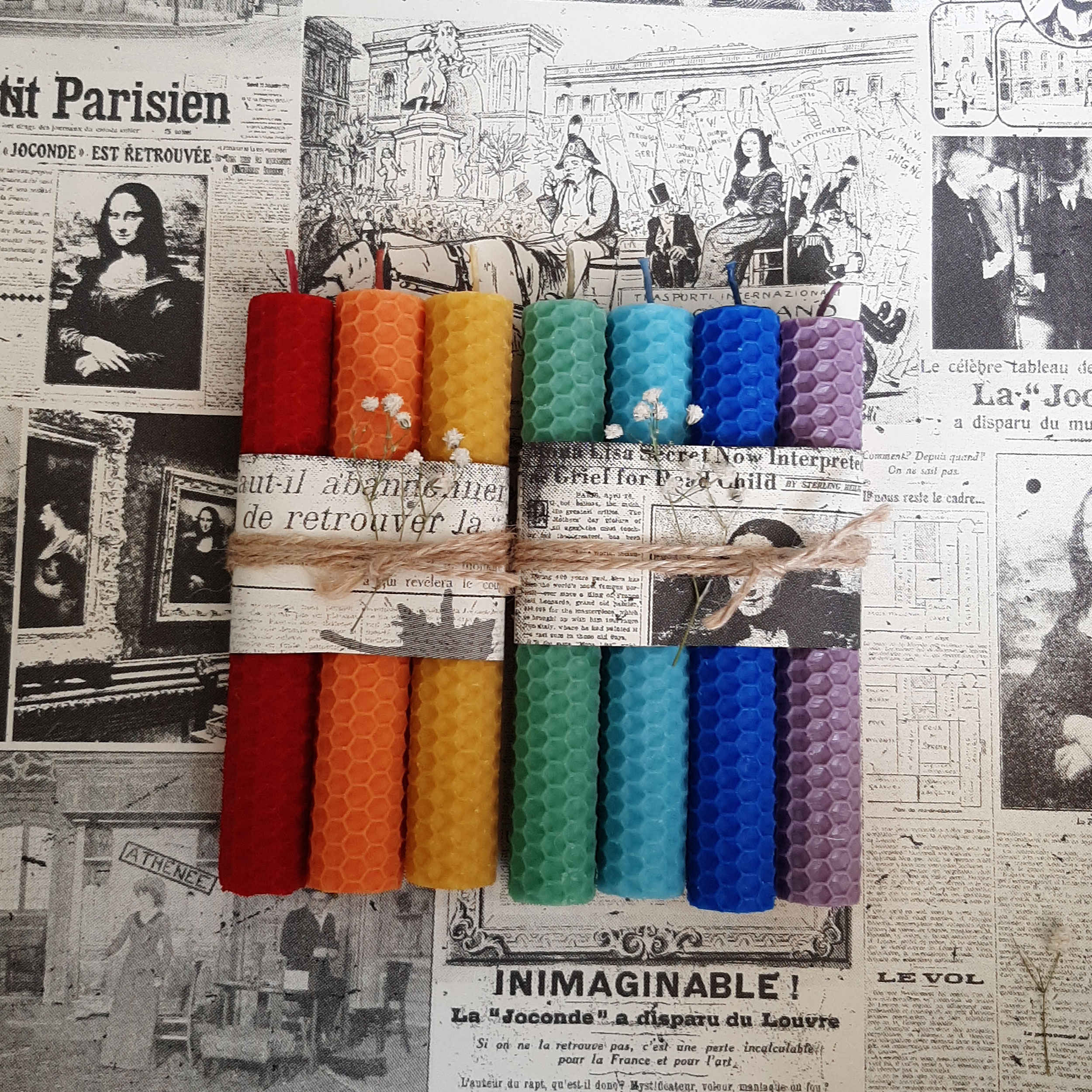 蜜蜡柱形蜡烛 – 家居装饰与放松最佳(7件套)