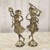 Thumbnail 3: 铜质双乐师舞蹈雕像 – 优雅的家居或办公室雕塑艺术