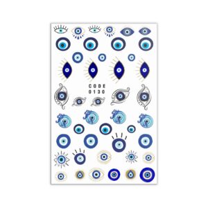 Charming Evil Eye 美甲贴 – 大胆造型，3片装