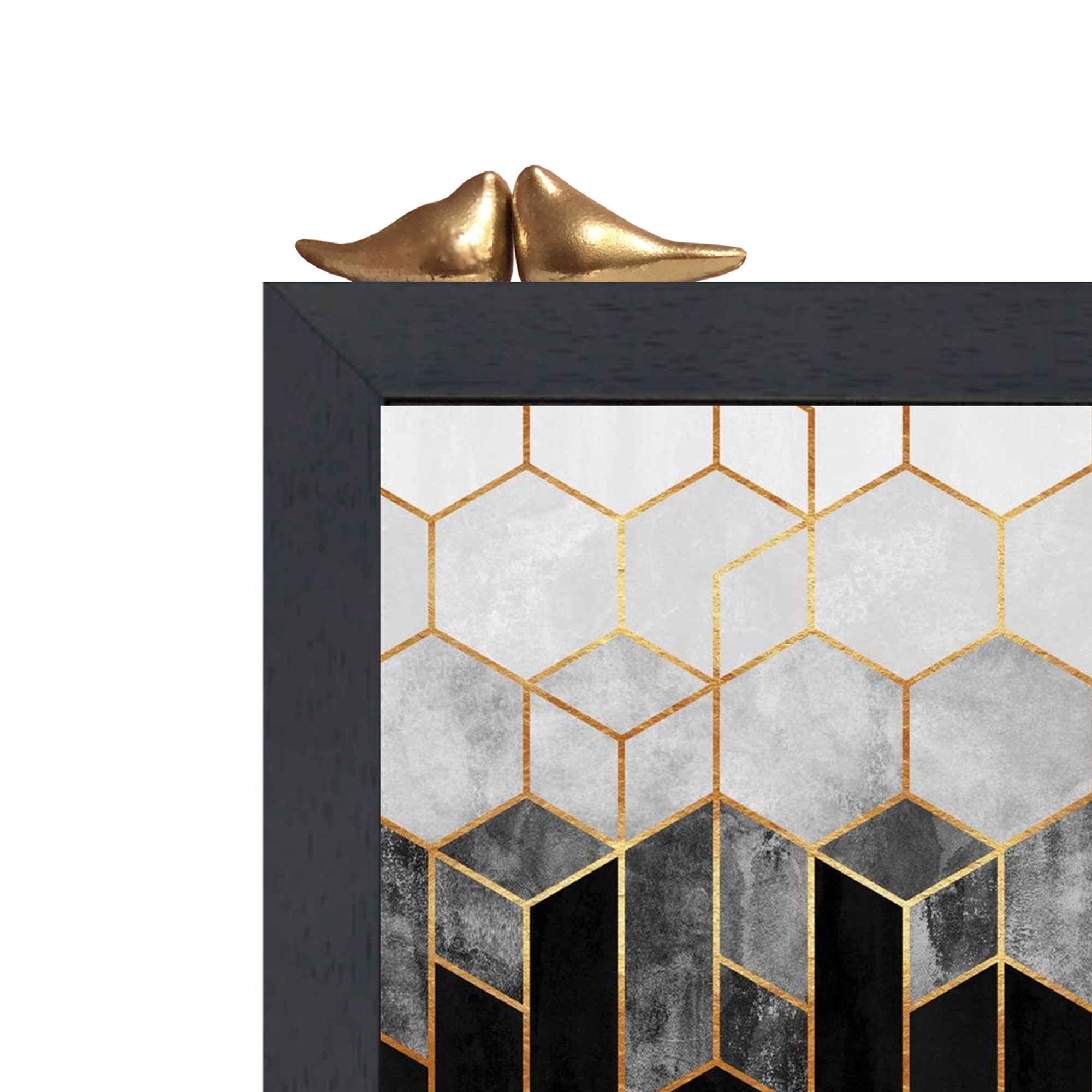 装饰性墙面钥匙架 – 黑色大理石纹设计