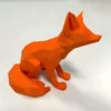 Thumbnail 4: 几何立体派狐狸雕像 – 手工现代艺术品