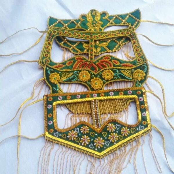 手工装饰面具，精美刺绣，1包4种不同款式