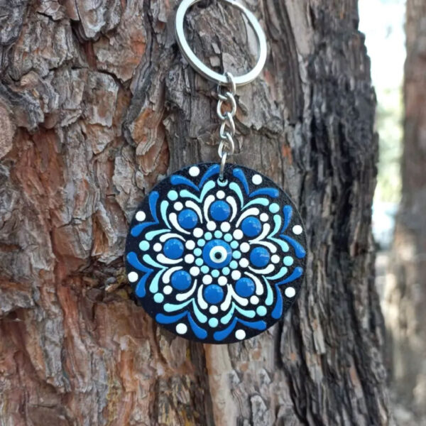 手工邪眼钥匙链 – 装饰护身符，带来保护与正能量