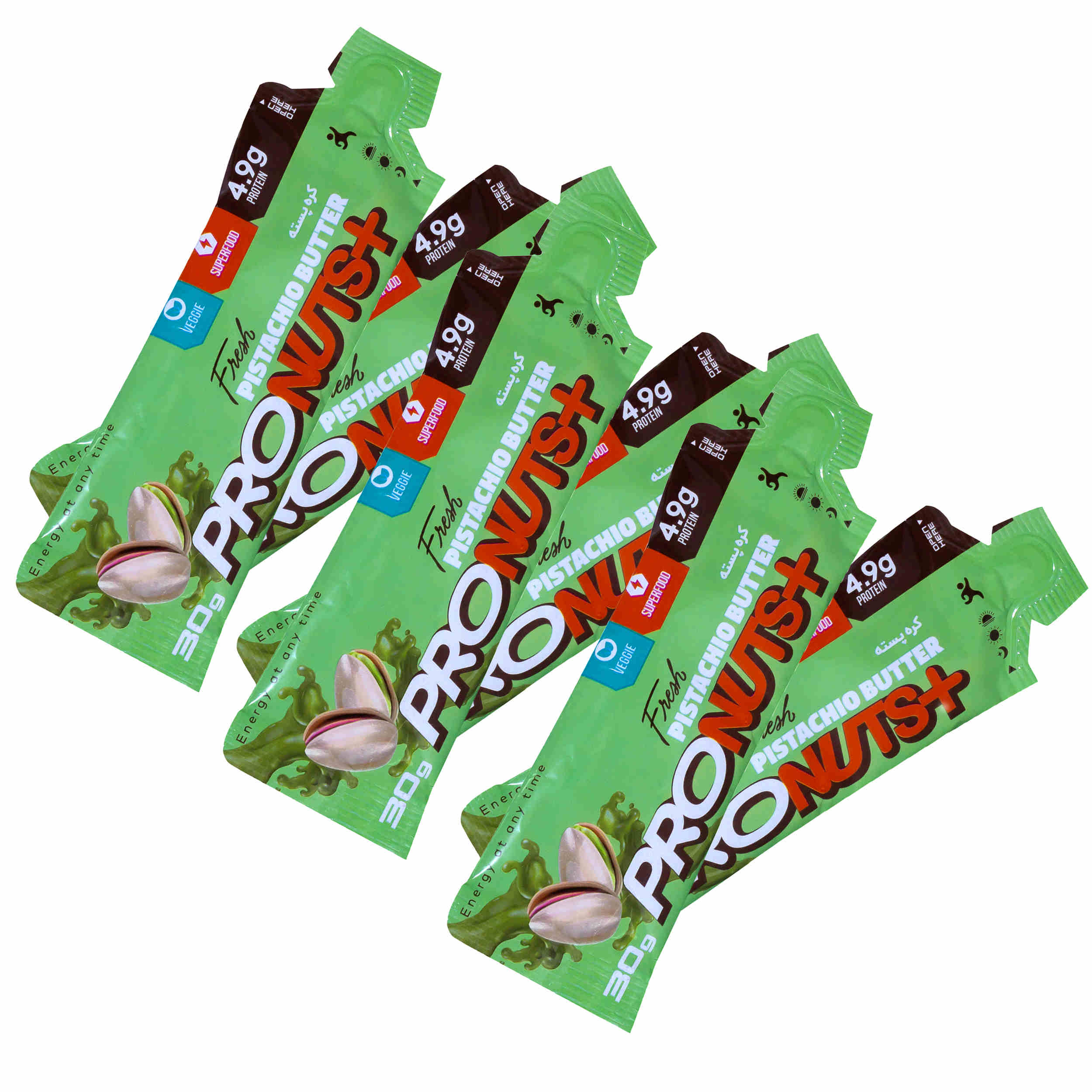 伊朗开心果酱 – 单人份高蛋白，30 克 (10 小包)