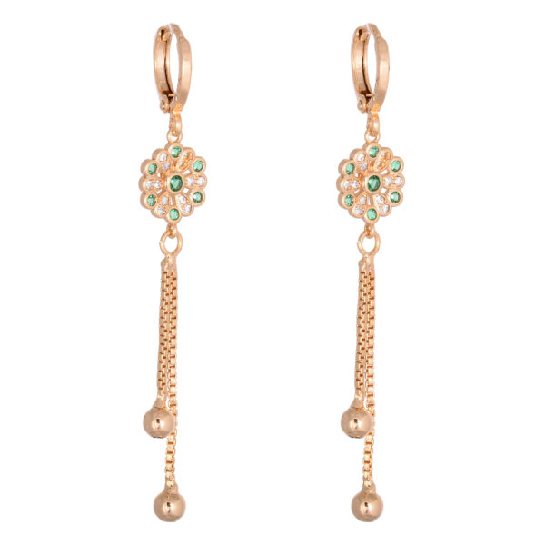 女士轻盈花朵吊坠耳环