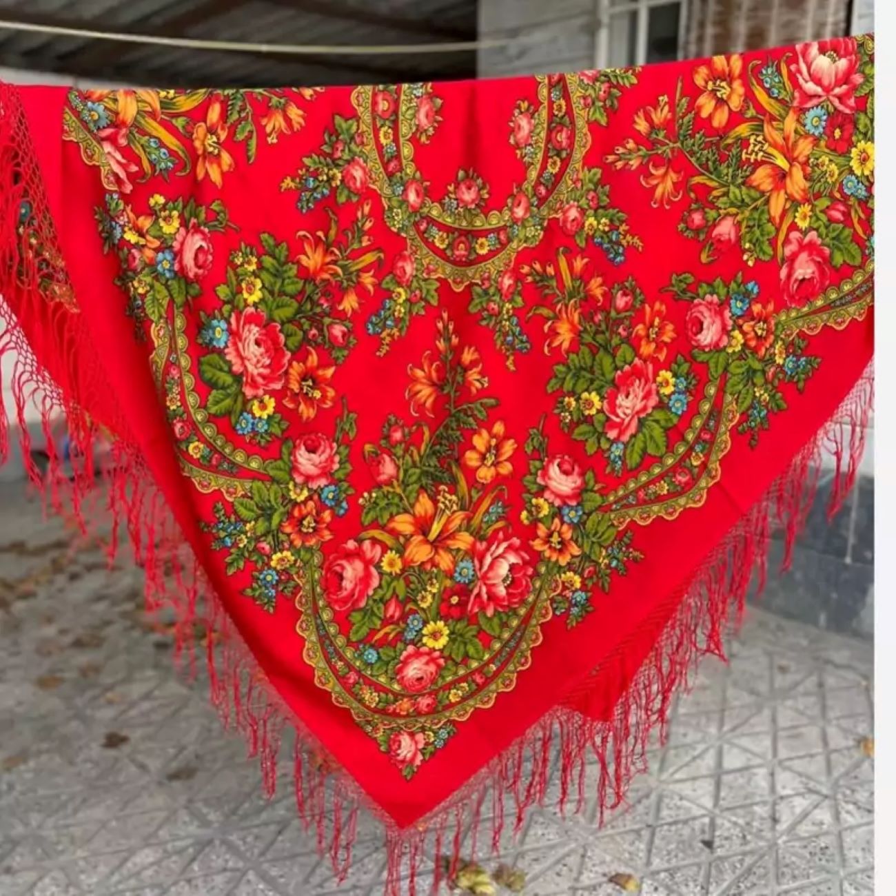 Main image of 奢华100%羊毛土库曼围巾 – 永恒工艺与极致舒适