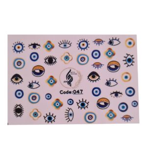 Mystical Evil Eye 美甲贴 – 美观保护设计，5片装