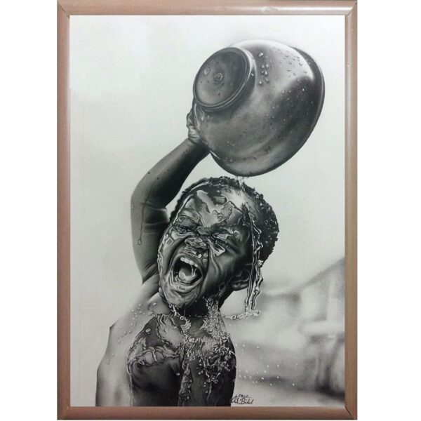 原创黑笔画 —— 调皮男孩的肖像设计