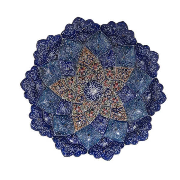 波斯掐丝珐琅铜盘 – 手绘，文化与美的融合