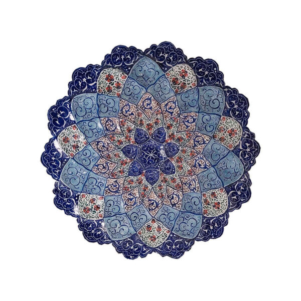 波斯掐丝珐琅铜盘 – 手绘，永恒杰作