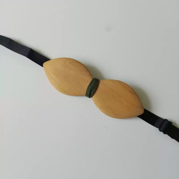 高级木质领结 – 手工胡须造型，男士与男孩独特时尚配件