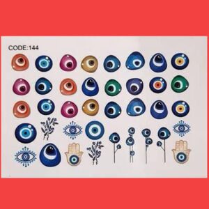 Protective Evil Eye 美甲贴 – 时尚且增力的护甲设计