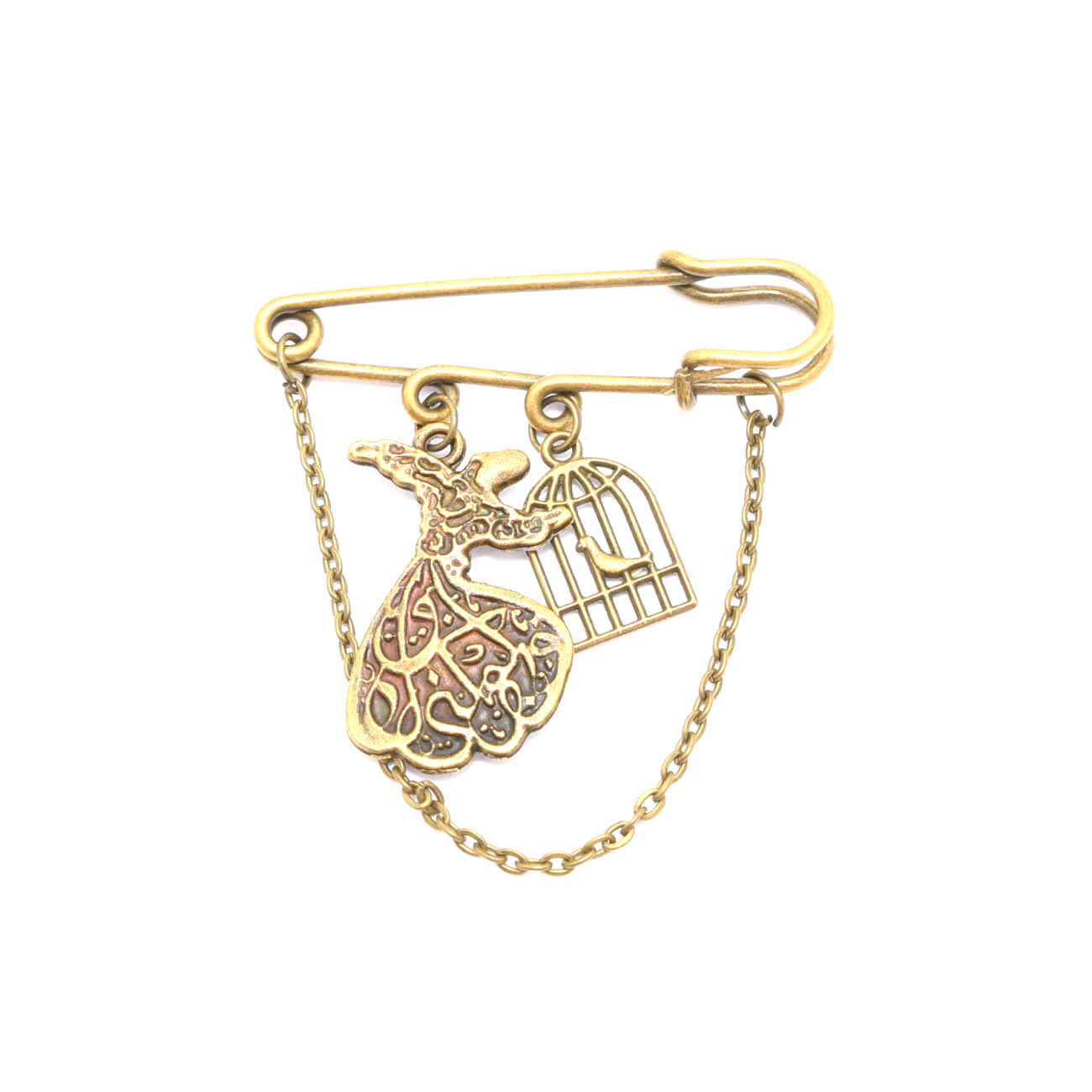 Main image of 女士胸针 – Amin鸟与旋转舞者设计