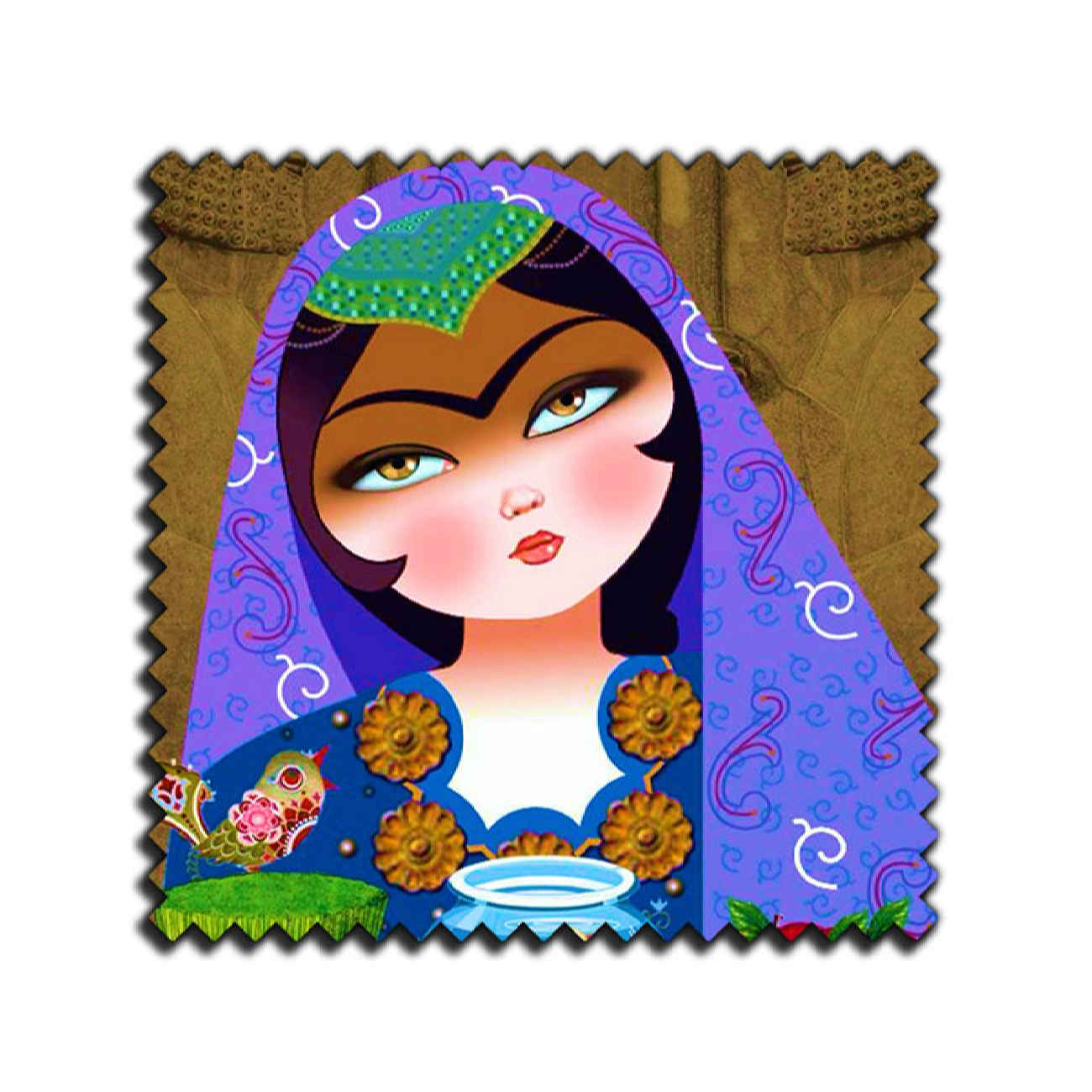 木质杯垫 – 传统优雅波斯图案 (6件套)