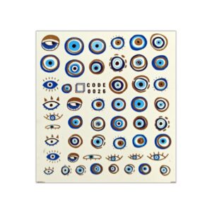 Stylish Evil Eye 美甲贴 – 神秘与好运元素，3片装