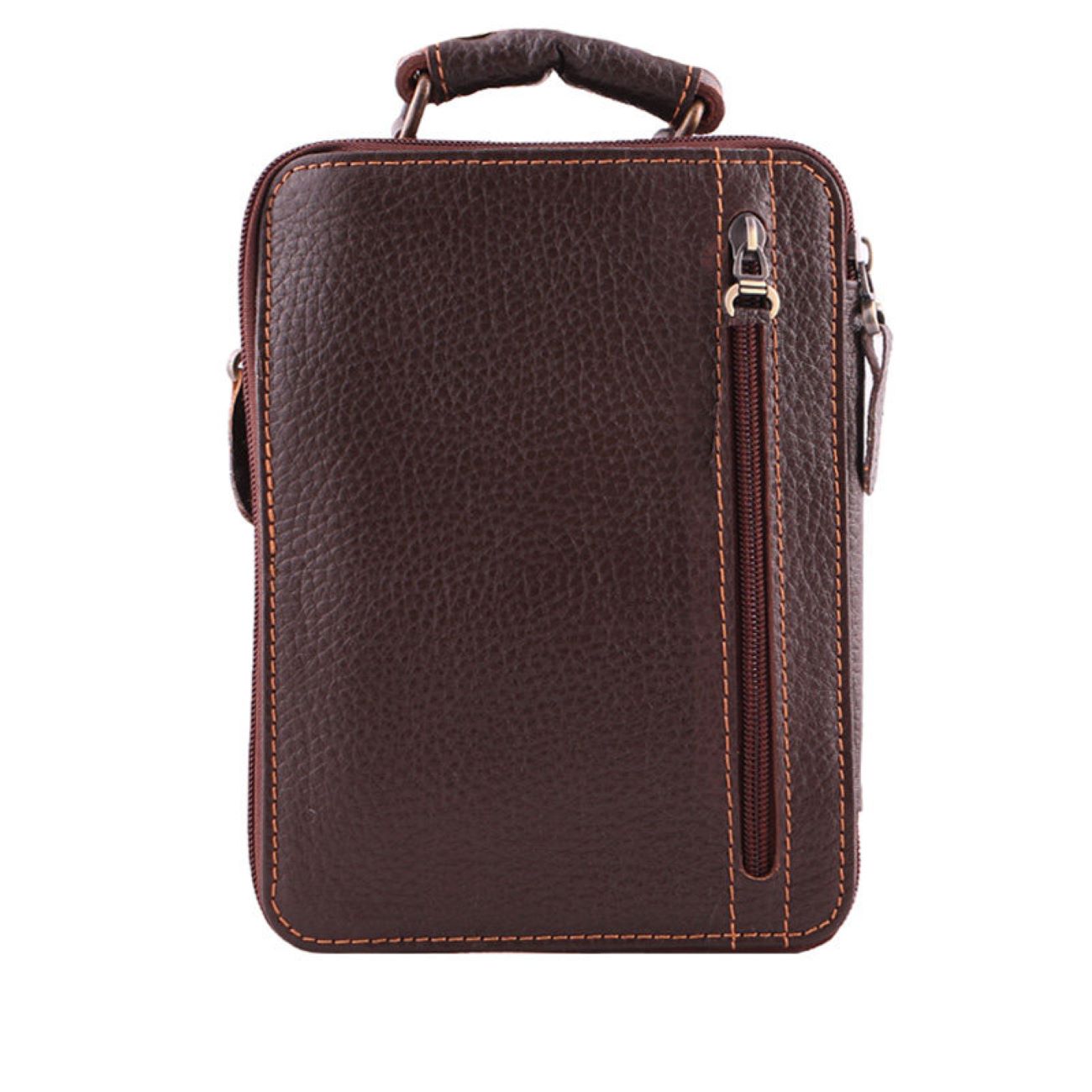 真皮邮差包（斜挎款，可调节肩带）