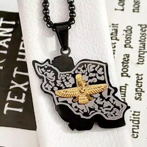 黑金法拉瓦哈尔项链 – 优雅的波斯力量与智慧象征