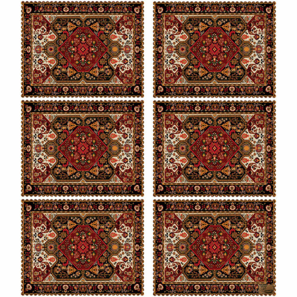 盛开之美餐垫 – 每餐的花卉优雅（6件套）