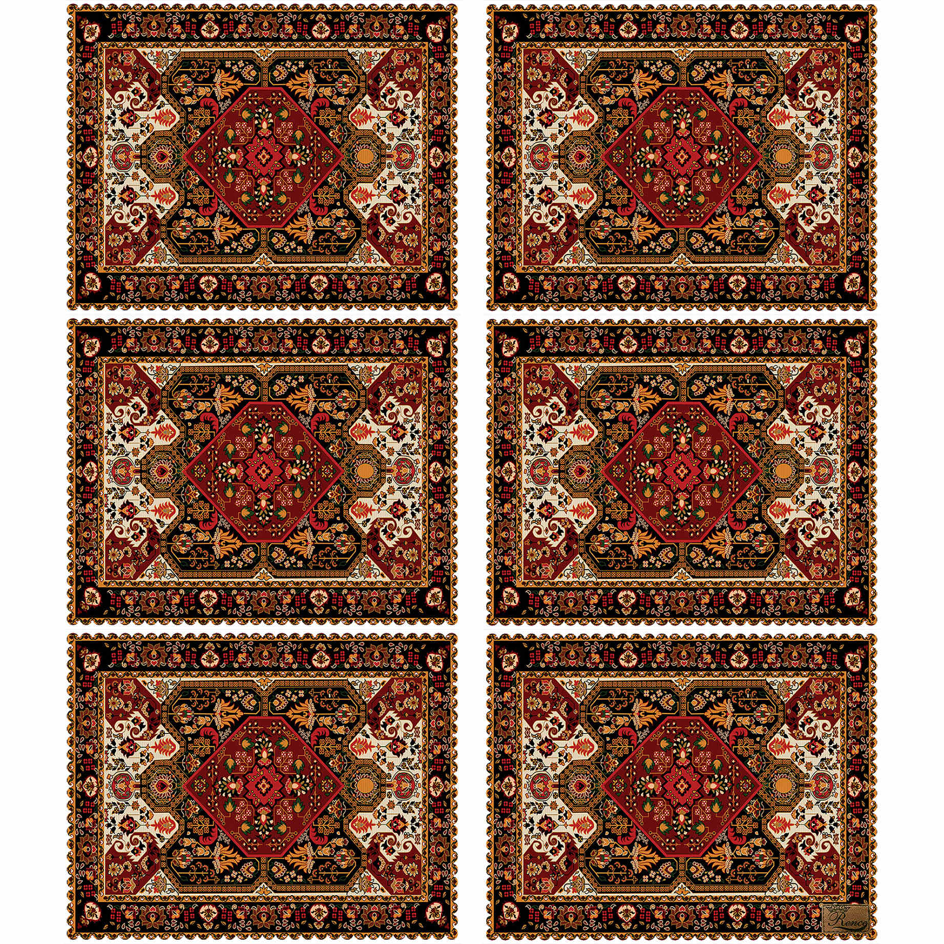 Main image of 盛开之美餐垫 – 每餐的花卉优雅（6件套）