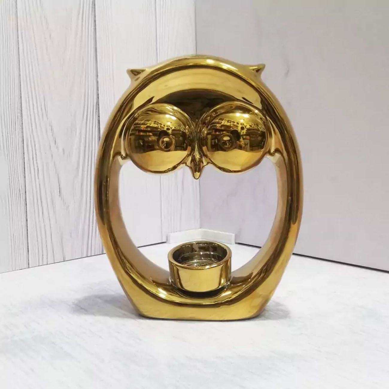 Main image of 陶瓷烛台 – 猫头鹰设计，任何房间的完美装饰