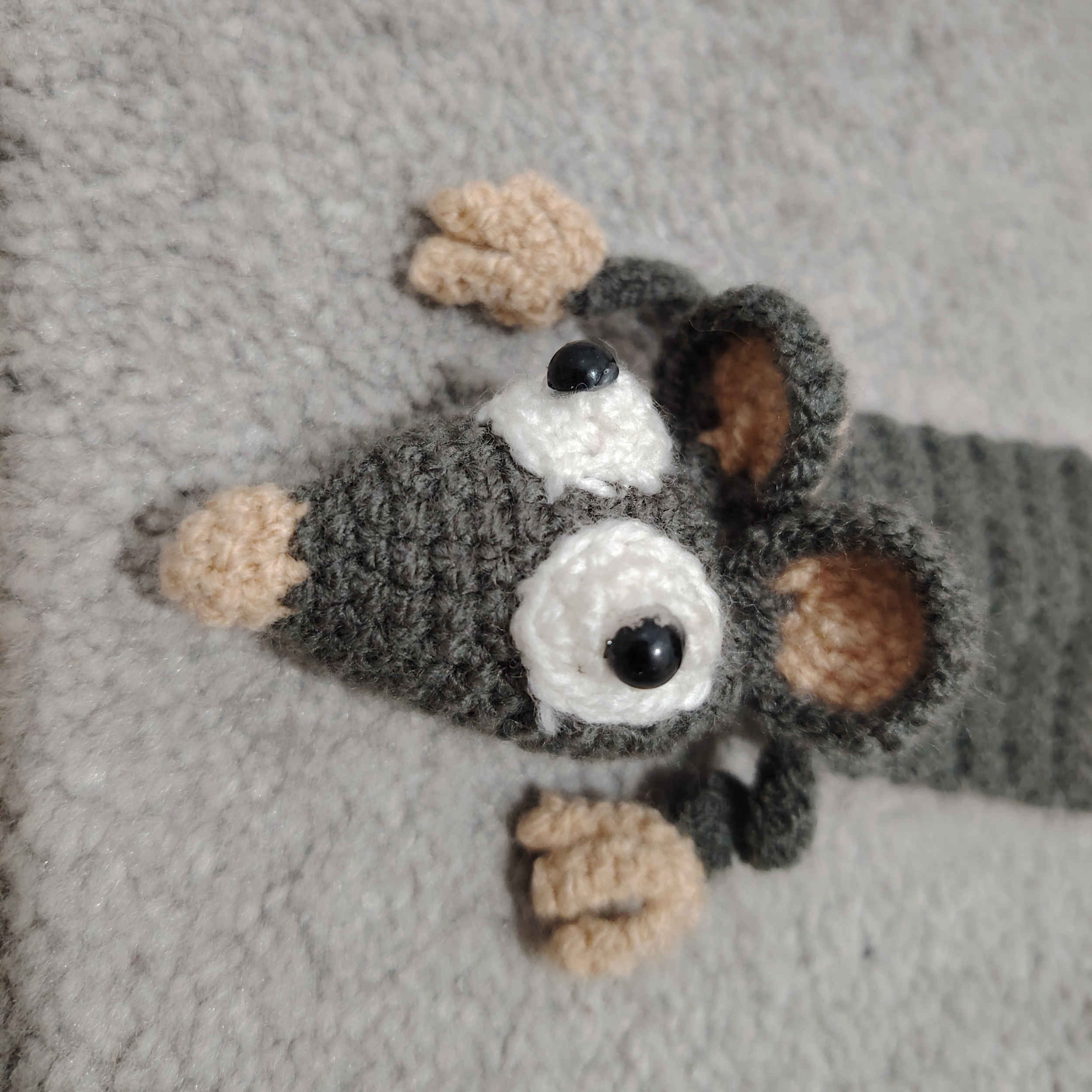 钩针老鼠书签 – 手工制作,老鼠造型 (2个装)