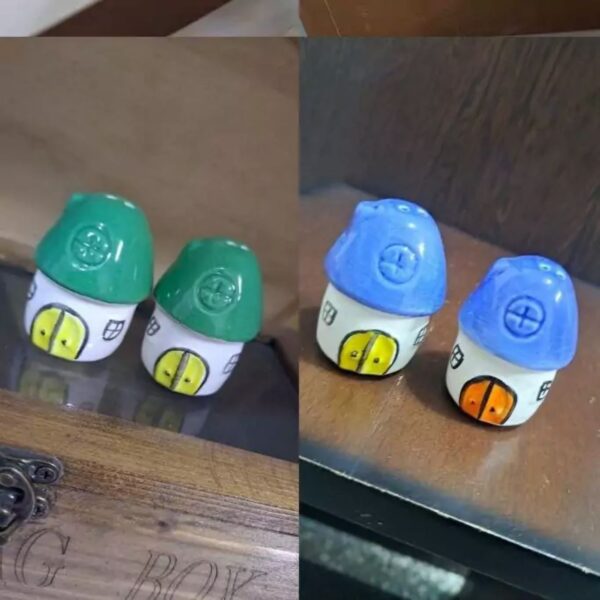 优雅陶瓷调味罐 – 小屋风格设计，艺术厨房配件