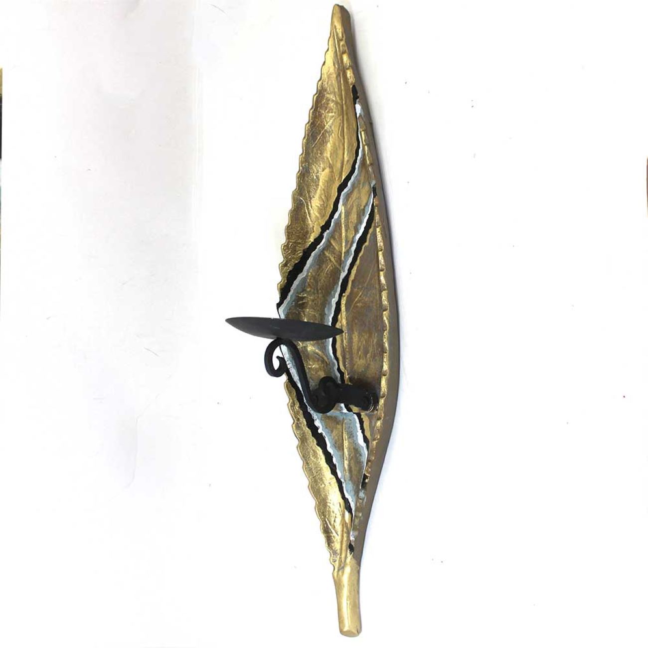 优雅陶瓷墙烛台 – 叶子设计，经典家居装饰