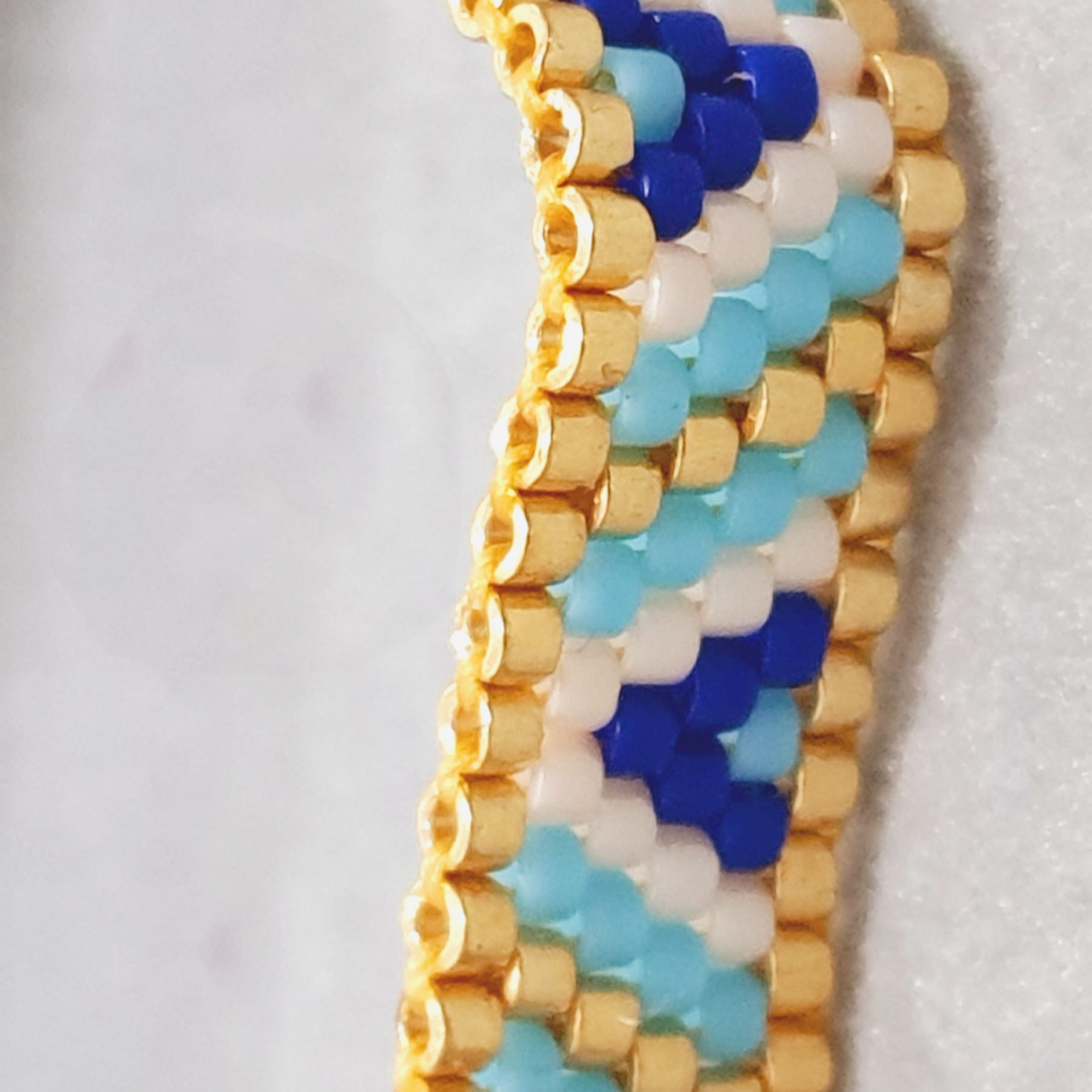 优雅几何图案钢串珠手链 – 女士款