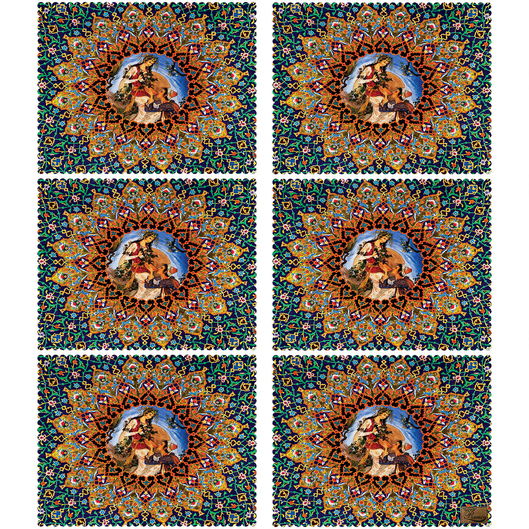 Main image of 优雅波斯设计餐垫 – 微型艺术灵感（6件套）