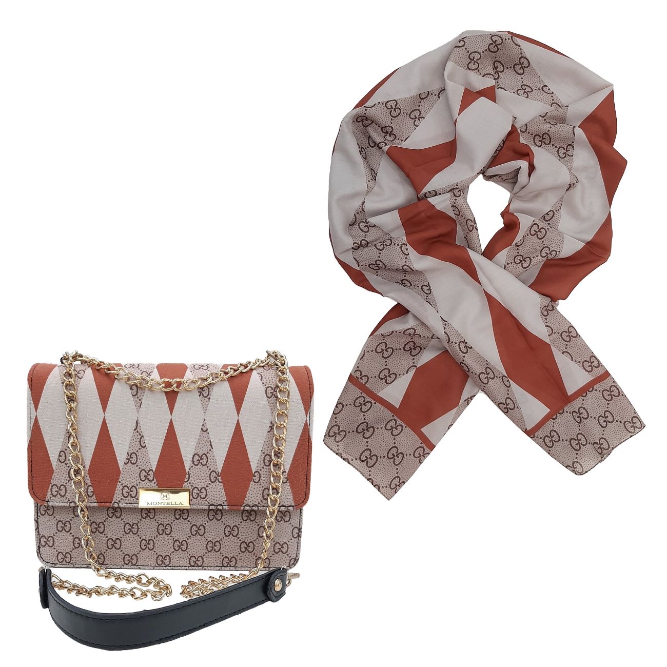 Main image of 优雅链条肩包 & 搭配围巾 – 完美穿搭