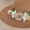 Thumbnail 4: 女士花卉图案费多拉帽 – 细节尽显现代优雅