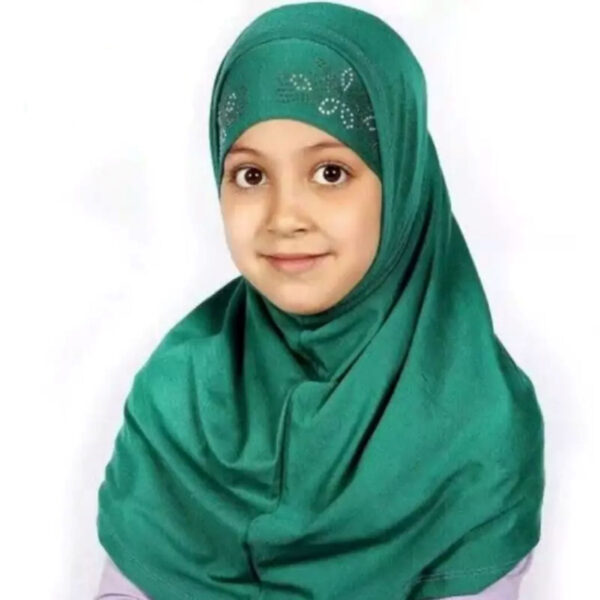 女孩人造丝头巾 – 多色款，头带配随机水晶