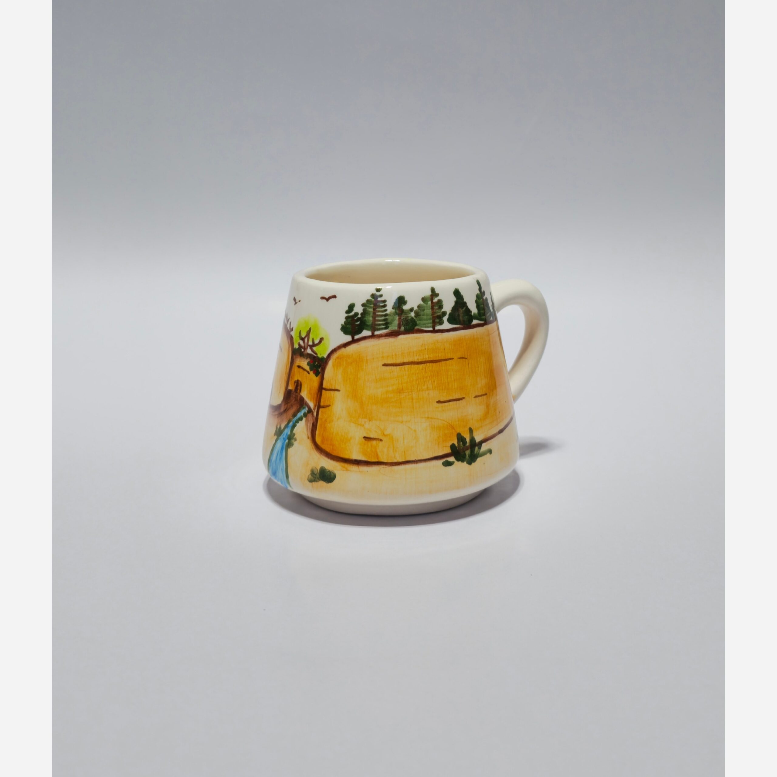 Main image of 手绘陶瓷马克杯 – 峡谷风景图案