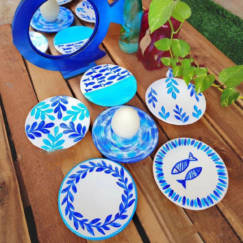 Main image of 手工波斯七辛桌套装 —— 精美彩绘设计，喜庆节日布置（8 件套）