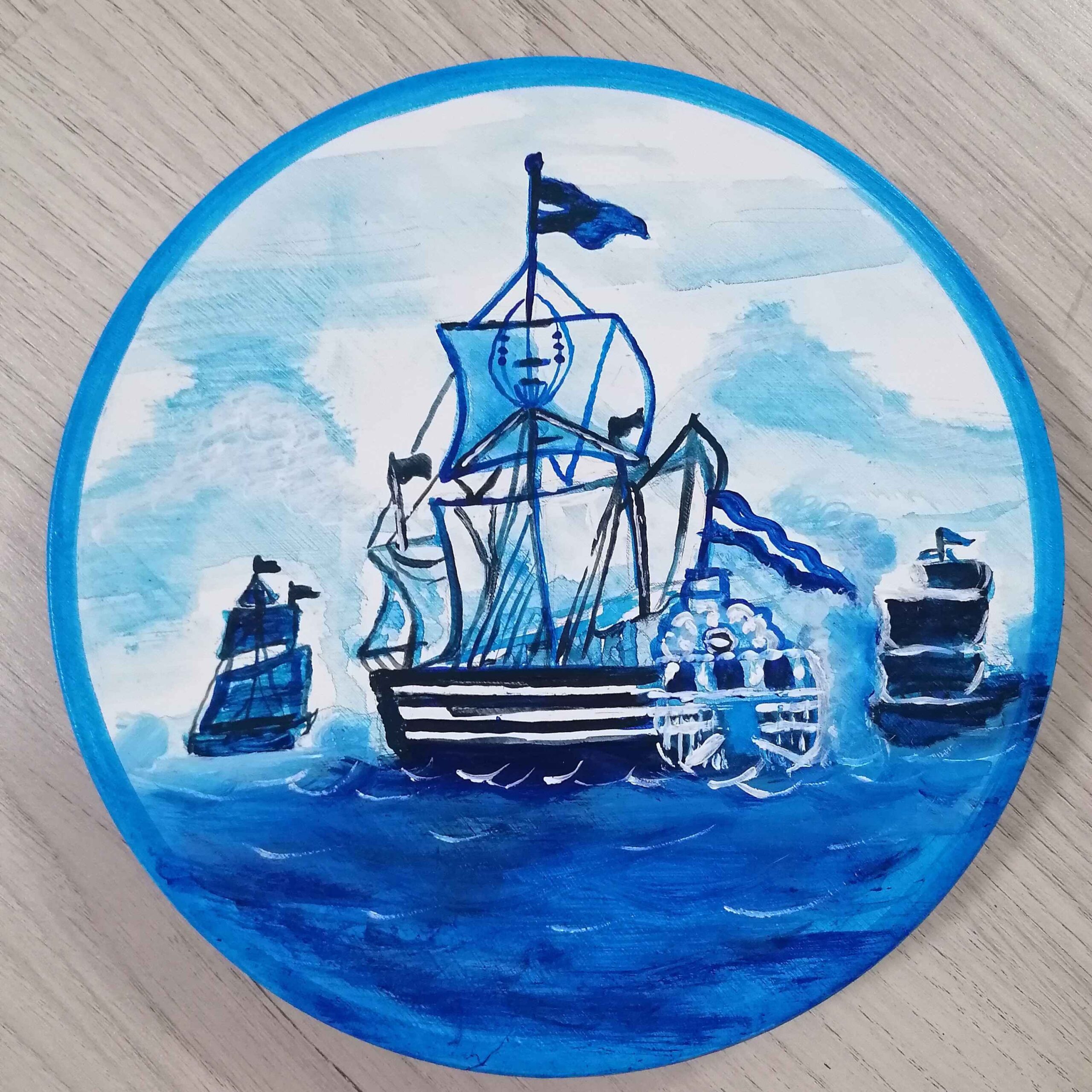 手工七辛桌套装 —— 精美几何与鸟纹手绘图案，优雅迎接波斯新年（7 件套）