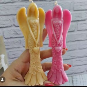 手工雕塑蜡烛 – 天使造型，适合送礼或装饰（5件套）