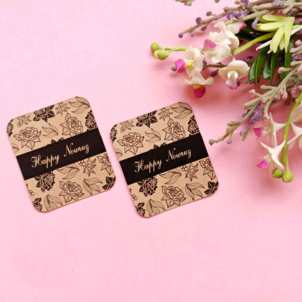 “Happy Nowruz” 玫瑰与花卉图案卡 (X10)