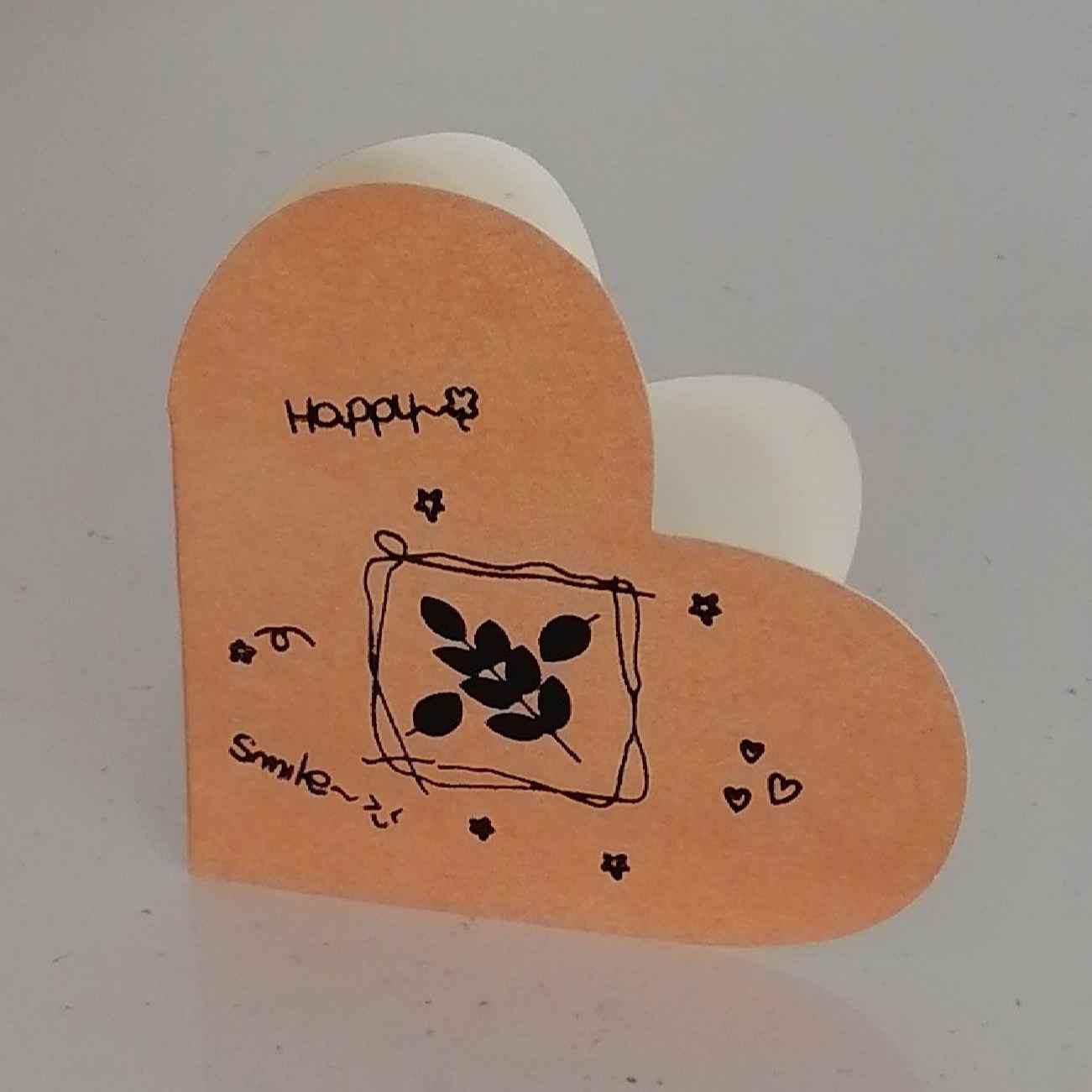 Main image of 心形图案“快乐”卡 现代庆祝风格 (X10)