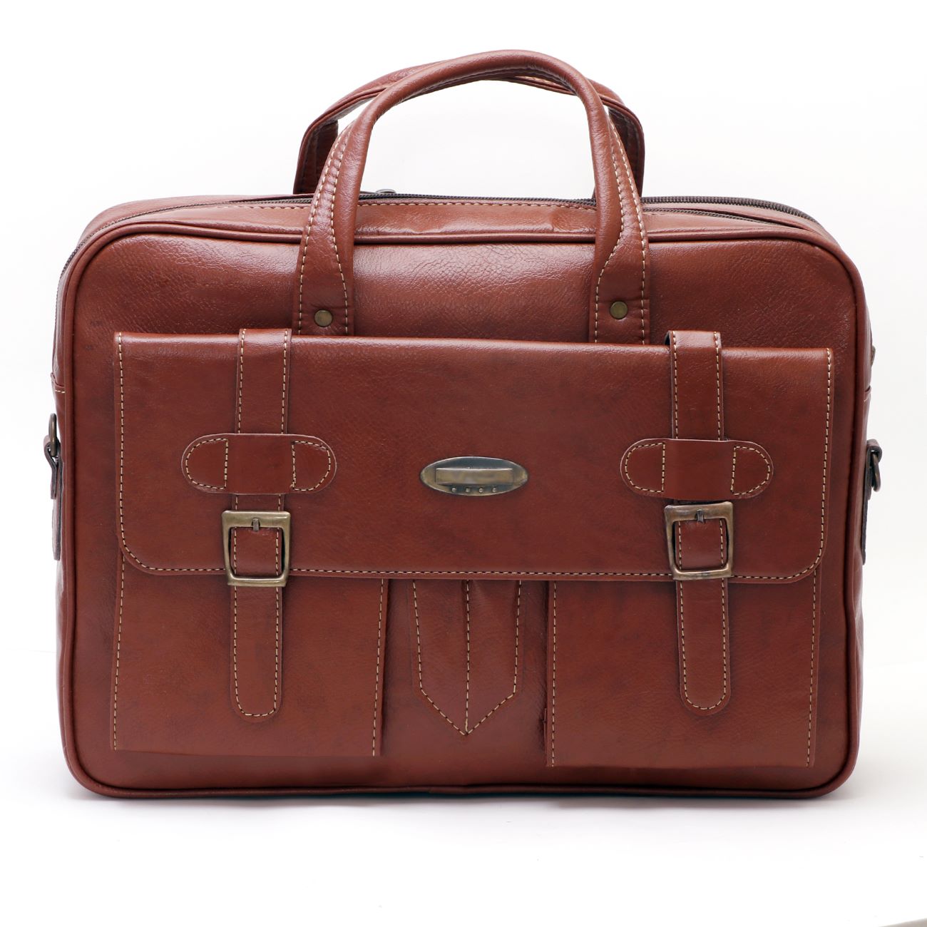 高品质人造皮革邮差单肩包 – 适合男女使用