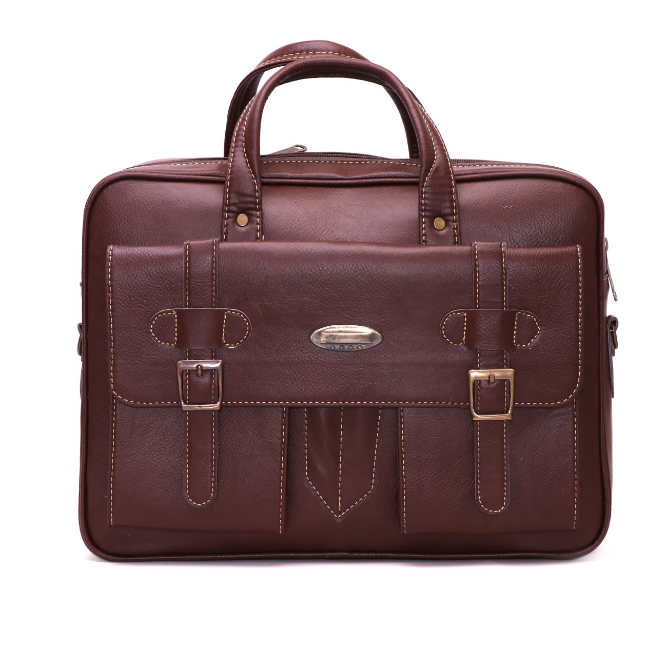 Main image of 高品质人造皮革邮差单肩包 – 适合男女使用