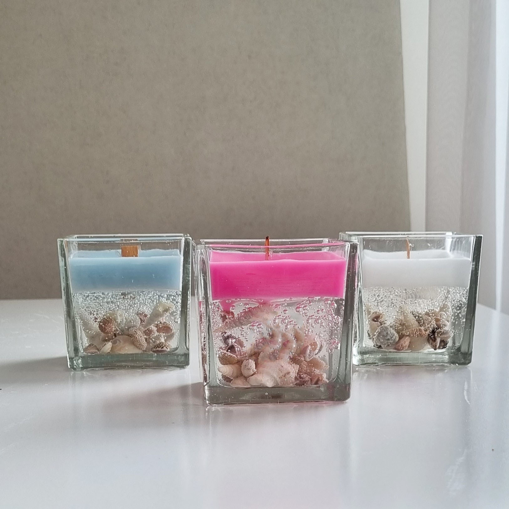 Main image of 海洋凝胶石蜡玻璃罐蜡烛 – 手工制作，海洋优雅风